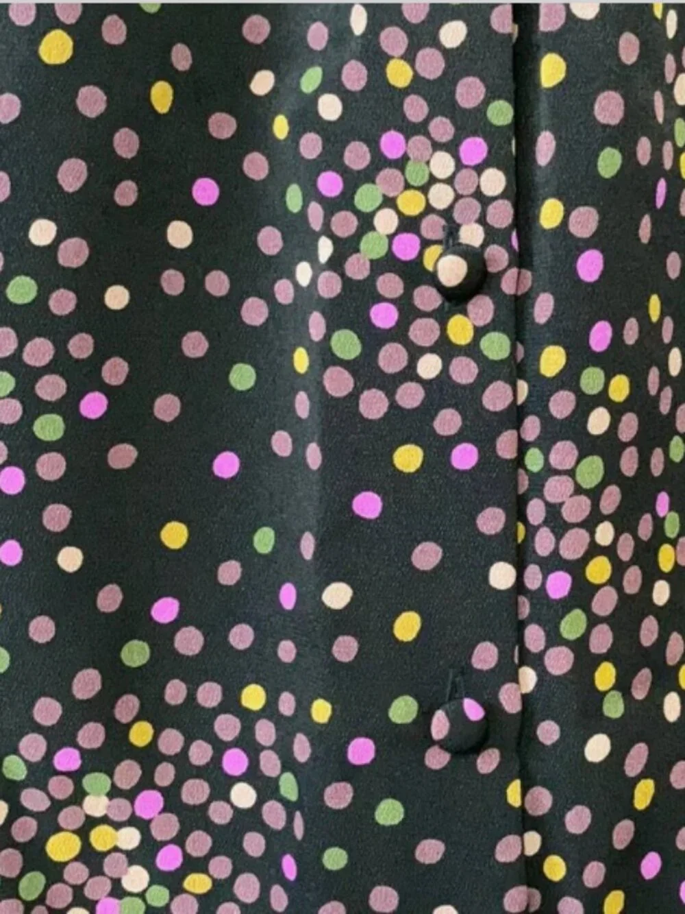 kate spade black disco dots shell top XS